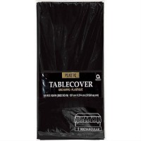 TABLECOVER - PLASTIC - BLACK